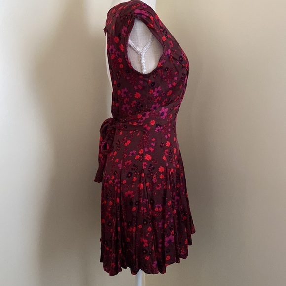 Free People Red It Takes Two Wrap Dress - Picture 13 of 14